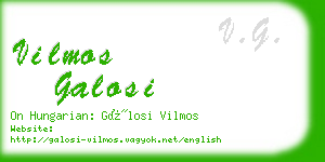 vilmos galosi business card